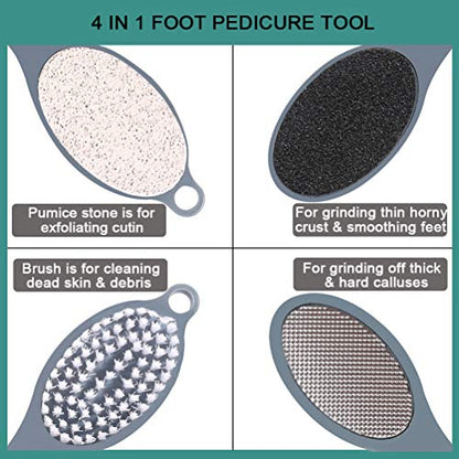 CAREHOOD Foot File Callus Remover - Multi Purpose 4 in 1 Feet Pedicure CAREHOODUS supplements