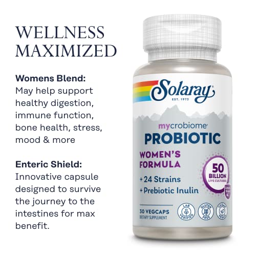 SOLARAY Mycrobiome Probiotic Women’s Formula, 24 Strains Plus Prebiotic Inulin SOLARAYAu supplements