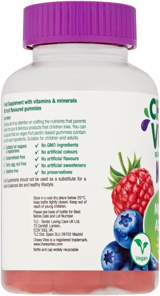 Chewy Vites Kids Multivitamin Advance 60 Gummy Vitamins | 11 Essential Nutrients CHEWY VITESUS supplements