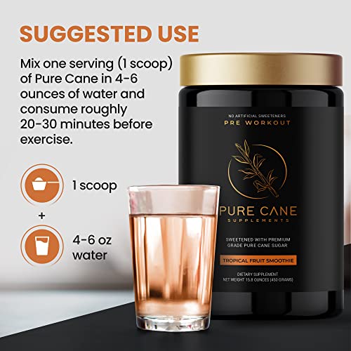 Pure Cane Natural Pre Workout Powder for Men & Women - No Artificial Sweeteners Pure Cane Supplements, Inc.Au supplements