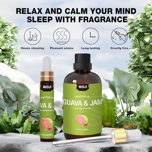 Essential Oils-MISIJI Guava & Jam Fragrance Essential Oils for Diffuser for Home 4FL.OZ Plus 0.33 MISIJIAu supplements