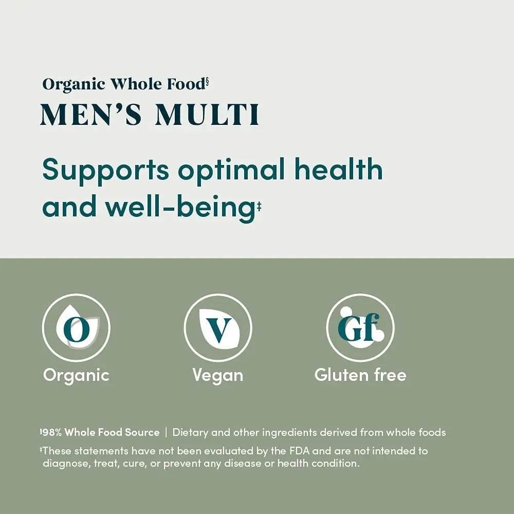 Amazon Elements Organic Whole Food Men's Multi, 60 tablets Amazon ElementsAu supplements