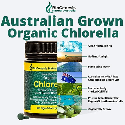 Biogenesis Organic Chlorella Tablets | Australian Grown | Chlorophyll-Rich BiogenesisUS supplements