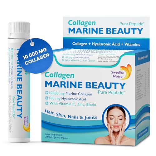 Swedish Nutra Marine Beauty Collagen | High Strength Type 1 & 3 Collagen to Rejuvenate Hair, Skin & Nails Swedish NutraAu supplements