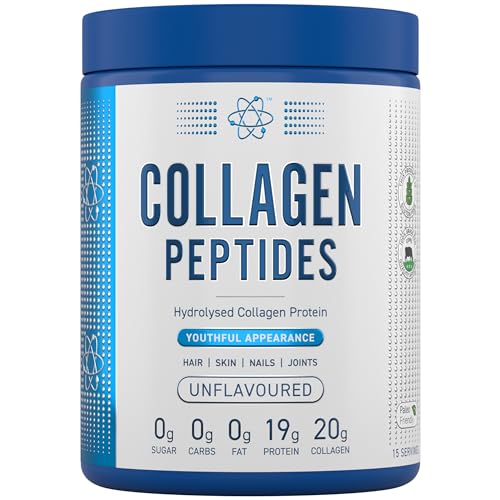 Applied Nutrition Collagen Peptides Powder - Hydrolysed Bovine Collagen Protein, Halal, Healthy Skin, Hair, Nails (Unflavoured) (300g - 15 Servings) Applied NutritionUS supplements
