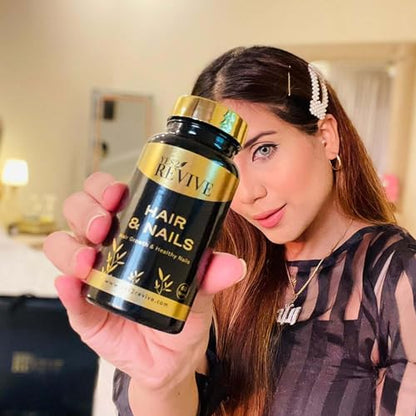 YES2 REVIVE Hair Nails Growth - Includes Marine Collagen, Ascorbic Acid, MSM & Vitamin C for Men and Women Skin, Longer, Strength, Thicker YES2 REVIVEUS supplements
