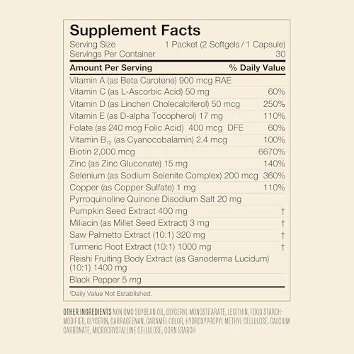 VEGAMOUR GRO+ Advanced Hair Growth Vitamin Supplements - Boosts Hair Growth & Density - 30 Pill Packs/Box VEGAMOURAu supplements
