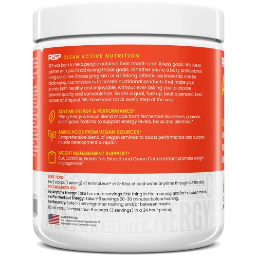 RSP Nutrition Mango Aminolean Amino Acid Supplement Powder, 8.29 OZ RSP NUTRITIONUS supplements