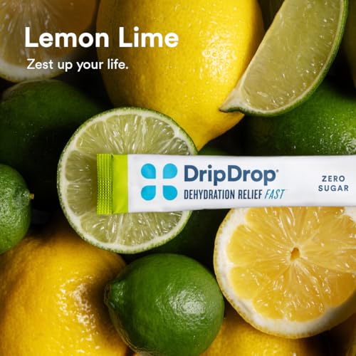 DripDrop Hydration - Zero Sugar Electrolyte Powder Packets Keto - Lemon Lime - 32 Count DripDropUS supplements