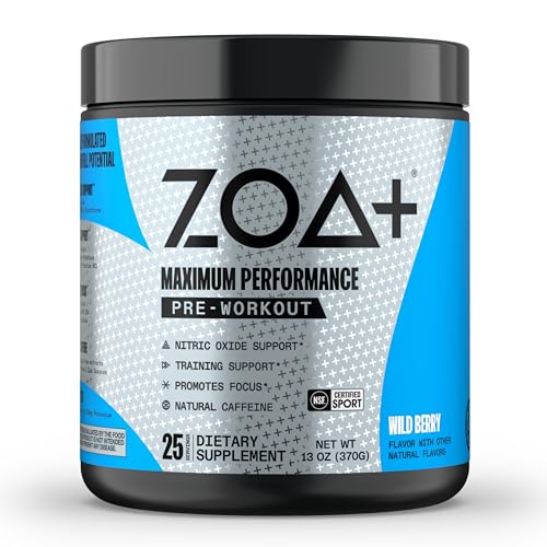 ZOA+ Pre-Workout Powder & Shaker Bottle Bundle, Wild Berry ZOAAu supplements