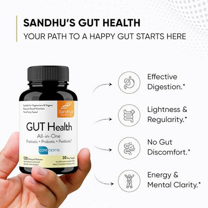 Sandhu's Gut Health - Prebiotic, Probiotic, Postbiotic & L-Glutamine – Digestive Health Sandhu'sUS supplements