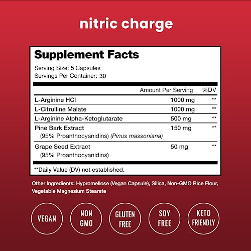 Nitric Oxide Supplement | L-Arginine, L Citrulline Malate, AAKG, Pine Bark, Grape Seed NutraChampsAu supplements