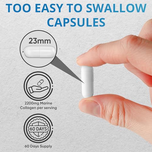 Applied vitamin Marine Collagen Capsules 2000mg-Enhance with Hyaluronic Acid, Zinc, Vitamin C & Biotin 120 Applied VitaminAu supplements