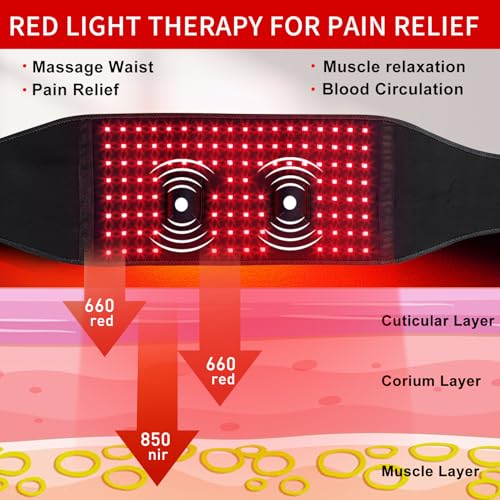 TUOYR Cordless Red Light Therapy Belt for Back Pain Relief with 10000mAH Power Bank TUOYRAu supplements