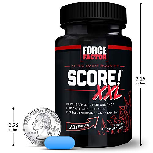 FORCE FACTOR Score! XXL, 3-Pack, Nitric Oxide Booster Supplement for Men with L Force FactorAu supplements