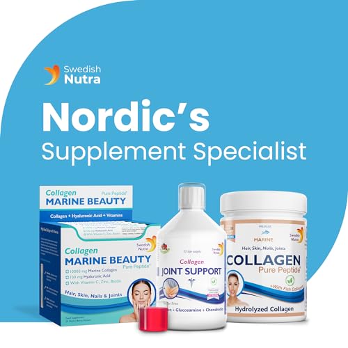 Swedish Nutra Joint Support Collagen - Pack of 500ml, 33 Day Supply | Berry Flavour | with Vitmain C & Glucosamine Swedish NutraAu supplements