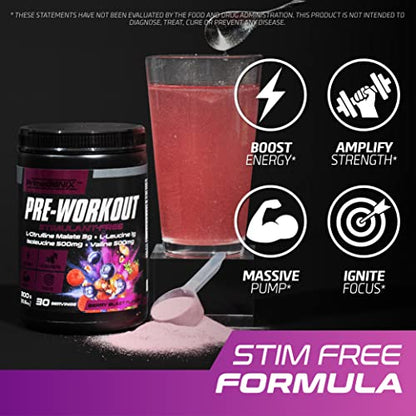 PrimeGENIX Stimulant-Free Pre Workout Powder for Men and Women - Energy Boost Drink PrimeGENIXUS supplements