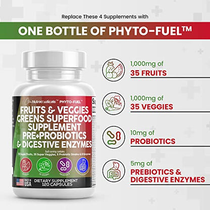 Fruits and Veggies Supplement Reds & Green Superfood - A Natural Balan Clean NutraceuticalsUS supplements