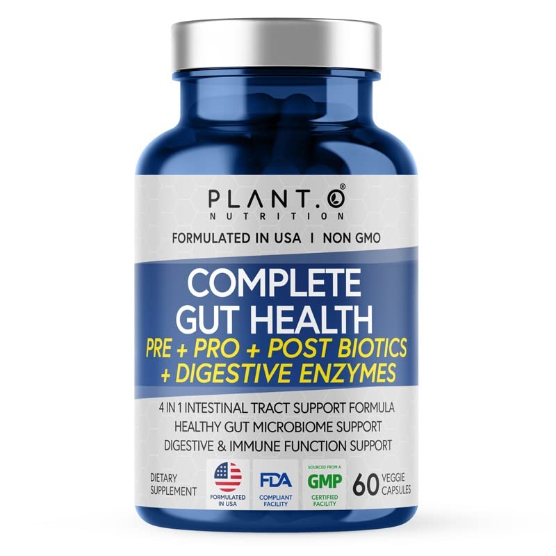 4-in-1 Prebiotic Probiotic & Postbiotic for Women & Men, Complete Gut & Digestive Support PLANT.O NUTRITIONUS supplements