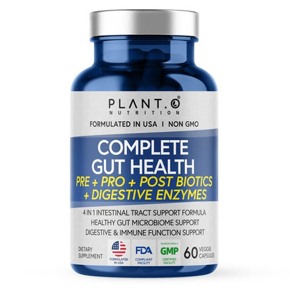 4-in-1 Prebiotic Probiotic & Postbiotic for Women & Men, Complete Gut & Digestive Support PLANT.O NUTRITIONUS supplements
