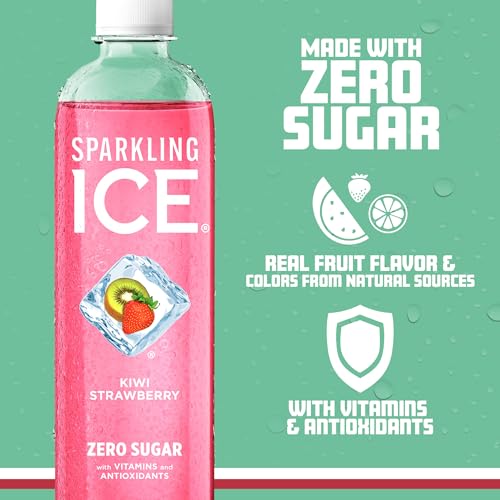 Sparkling Ice, Kiwi Strawberry Sparkling Water, Zero Sugar Flavored Water, with Antioxidant Sparkling ICEUS supplements