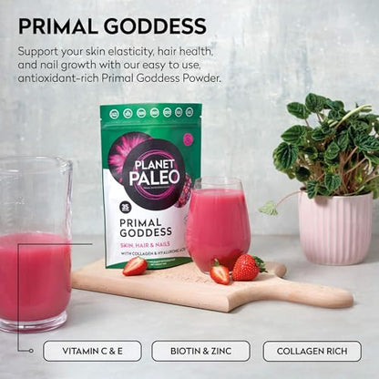 Planet Paleo Primal Goddess -Pure Collagen with Hyaluronic Acid and Zinc (210g, 35 Servings) Planet PaleoUS supplements