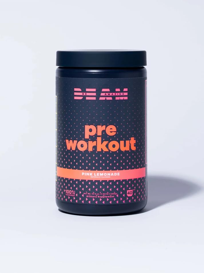 BEAM Be Amazing Vegan Pre-Workout Powder | Energy Booster Powdered Drink with All BEAMAu supplements