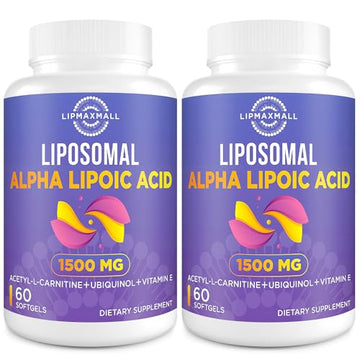 Liposomal Alpha Lipoic Acid 1500mg - with Acetyl-L-Carnitine 900mg & Ubiquinol 100mg lipmaxmallAu supplements