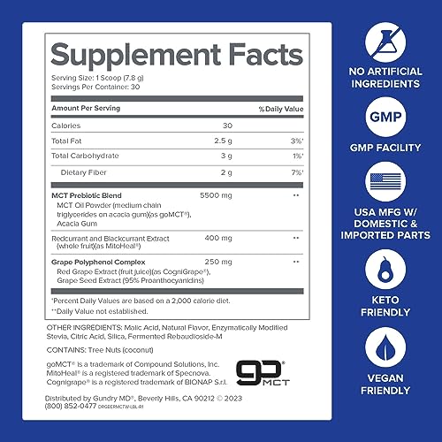 Gundry MD MCT Wellness Powder to Support Energy, Ketone Production and Brain Health Gundry MDUS supplements