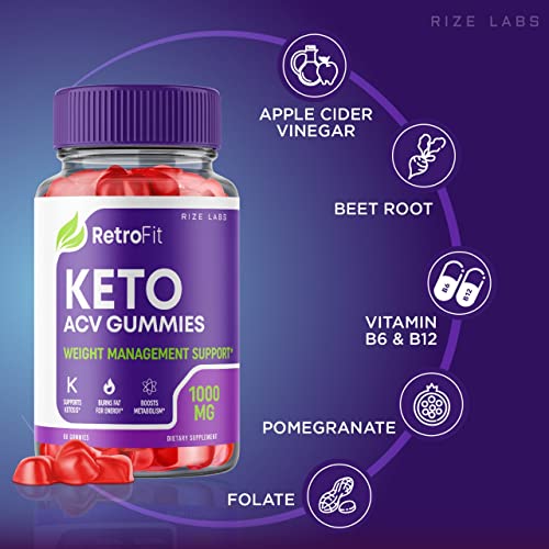 rize labs (2 Pack) RetroFit Keto Gummies - Retro Fit ACV for Advanced Weight Loss rize labsAu supplements