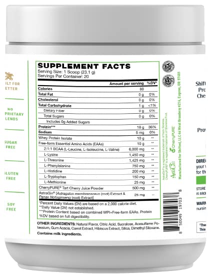 SHIFTED Whey Protein Isolate Protein Powder Post Workout Recovery Drink Mix SHIFTEDUS supplements