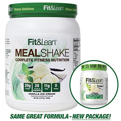 Fit & Lean Meal Shake, Fat Burning Meal Replacement, Protein, Fiber, Probiotics, Vanilla Fit & LeanUS supplements