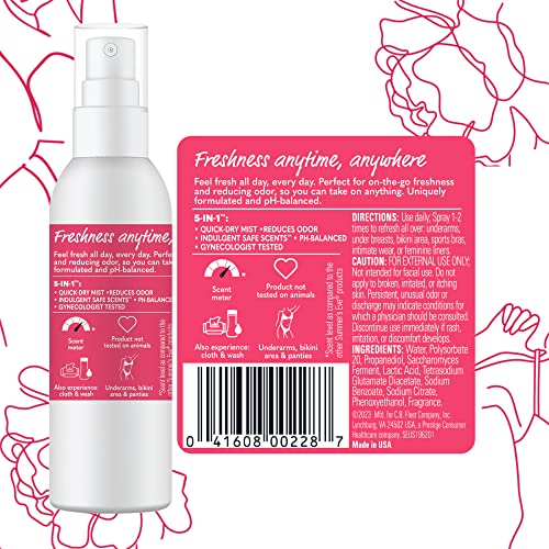 Summer's Eve Refresher Mist, Feminine Spray Reduces Odor, Blissful Escape, Body Spray for Women Summer's EveAu supplements