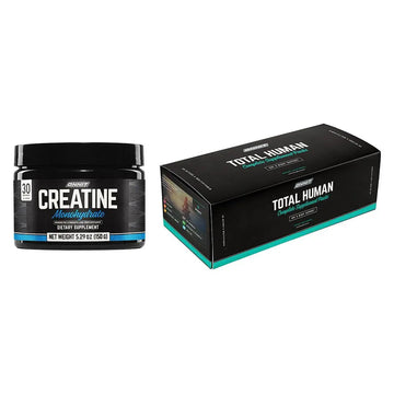 ONNIT Total Wellness & Performance Bundle: Total Human Multivitamin Packs (30-Day Supply) + Creatine Monohydrate Powder (30 Servings) ONNITAu supplements