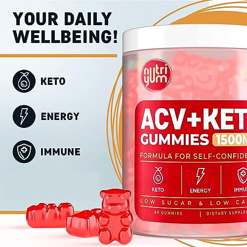 nutriyum ACV Keto Gummies 1500 mg - Low Carb Low Sugar Apple Cider Vinegar Gummies nutriyumUS supplements