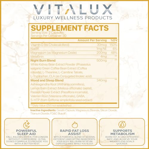 VITALUX || Premium Night Time Fat Burner || Suppress Appetite, Maximize Fat Loss EPN SupplementsUS supplements