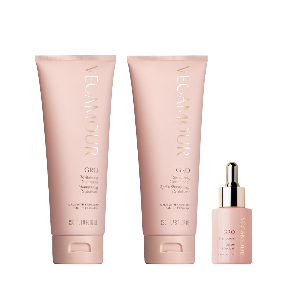 Vegamour GRO Essentials Kit Includes GRO Revitalizing Shampoo & Conditioner and GRO Hair Serum for Thinning Hair VEGAMOURAu supplements