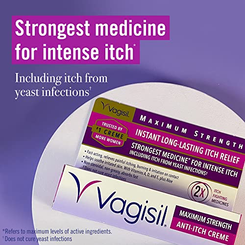 Vagisil Maximum Strength Feminine Anti-Itch Cream with Benzocaine for Women VagisilAu supplements