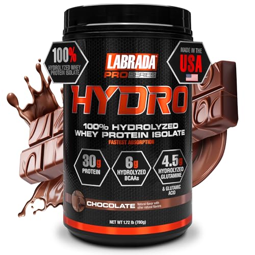 Labrada Hydro 100% Pure Hydrolyzed Whey Protein Isolate Powder, Lactose Free LabradaUS supplements