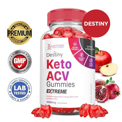 (5 Pack) Destiny Keto ACV Gummies Extreme 2000MG Destiny Keto Gummies Advanced Justified LaboratoriesUS supplements