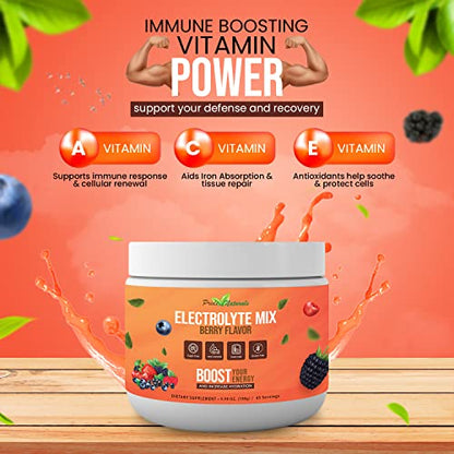 Electrolyte Powder - Refreshing Workout Recovery Electrolytes, Sugar Free, Gluten Free Pride Naturals, IncUS supplements