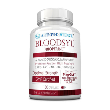 Approved Science Bloodsyl - Supports Blood Flow - Hawthorn Berry, Magnesium, BioPerine - Vegan - 180 Capsules - Pack of 1 Approved ScienceAu supplements