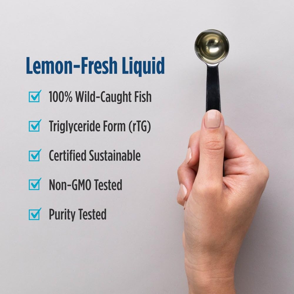Nordic Naturals Ultimate Omega Liquid, Lemon Flavor - 8 oz - 2840 mg Omega-3 - High-Potency Fish Oil Supplement with EPA & DHA - Promotes Brain & Heart Health - Non-GMO - 48 Servings Nordic NaturalsAu supplements