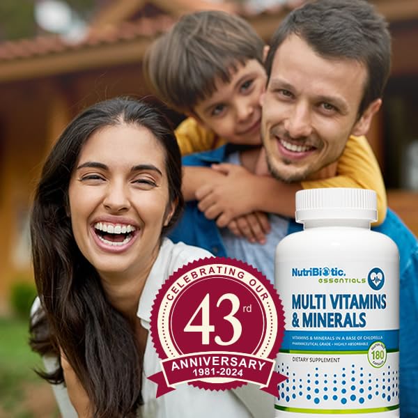 NutriBiotic – Multi Vitamins & Minerals, 180 Ct Capsules (Formerly Hypoallergenic Multiple) | 72 Pure Trace Elements in a Base of Chlorella | Pharmaceutical-Grade & Highly Absorbable | Gluten Free NutriBioticAu supplements