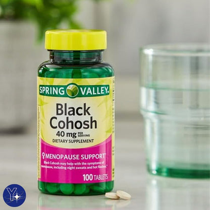 Black Cohosh Menopause Support Dietary Supplement Tablets Spring Valley YOLOMOLOUS supplements