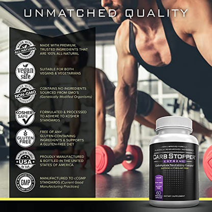 Carb Stopper Extreme (3 Bottles Maximum Strength, Natural Carbohydrate and Starch Carb Stopper ExtremeUS supplements