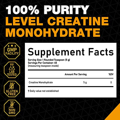 Rep N Roll Micronized Creatine Powder, 45 Serv., Creatine Monohydrate 5000 MG Rep N RollAu supplements