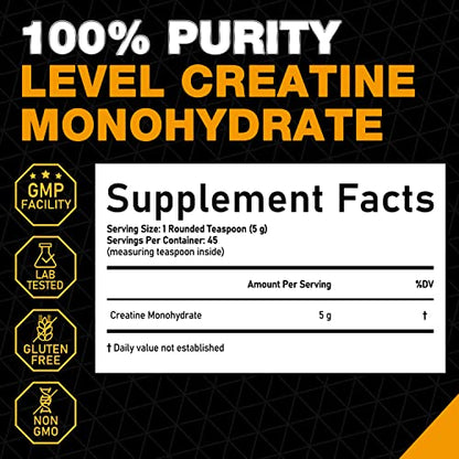 Rep N Roll Micronized Creatine Powder, 45 Serv., Creatine Monohydrate 5000 MG Rep N RollUS supplements