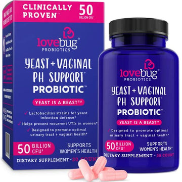 Lovebug Yeast + Vaginal pH Support | Clinically Studied Ingredients for Yeast & UTIs lovebug PROBIOTICSAu supplements